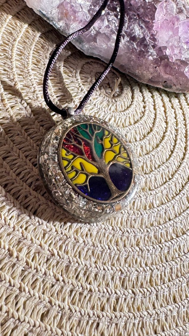 Colgante orgonita árbol de la vida cuarzo