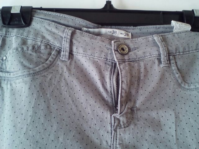 Pantalón pitillo corte vaquero mujer talla 38