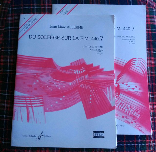 2 libros de lenguaje: Du solfège sur la F.M 440.7