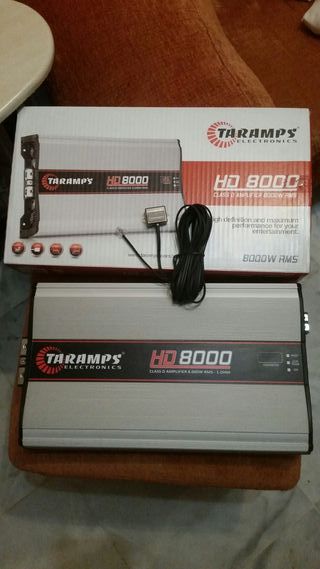Amplificatore Auto Taramps 8000 Watt 1 Ohm - Potenza Elevata Per Audio Veicoli