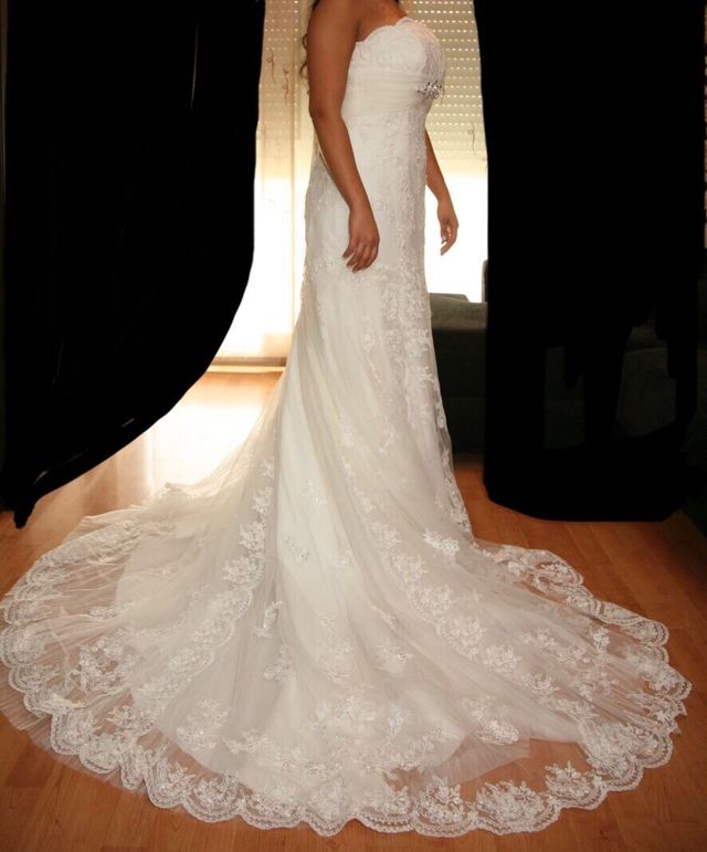 vestido novia precioso de segunda mano por 300 € en bilbao en wallapop