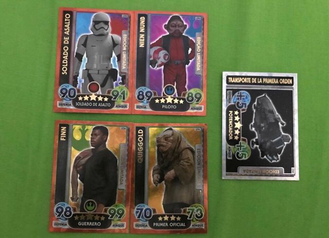Lote de Cartas topps Star Wars Force Attax
