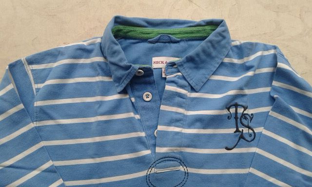 Polo azul manga larga Neck & Neck