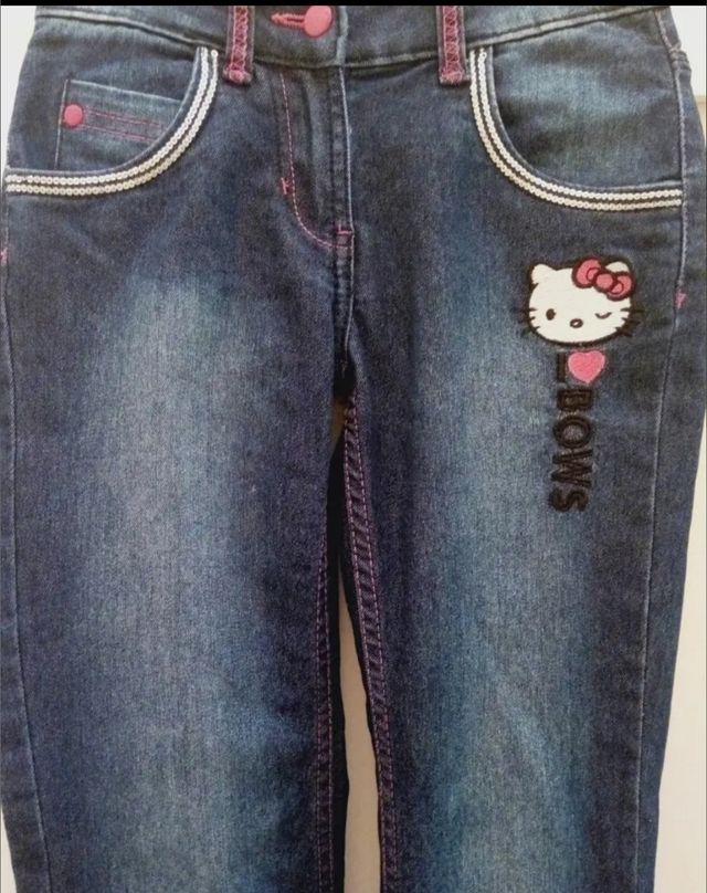Pantalón vaquero Hello Kitty niña 7-8a