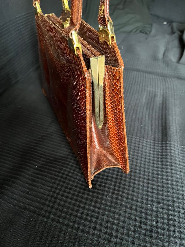 Bolso piel de serpinte.Vintage