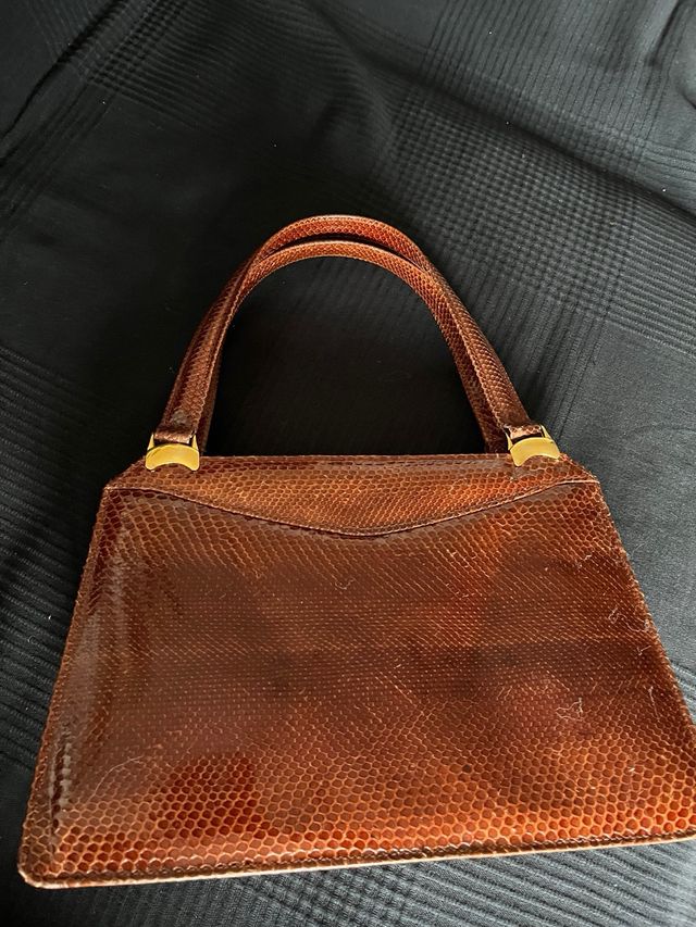 Bolso piel de serpinte.Vintage