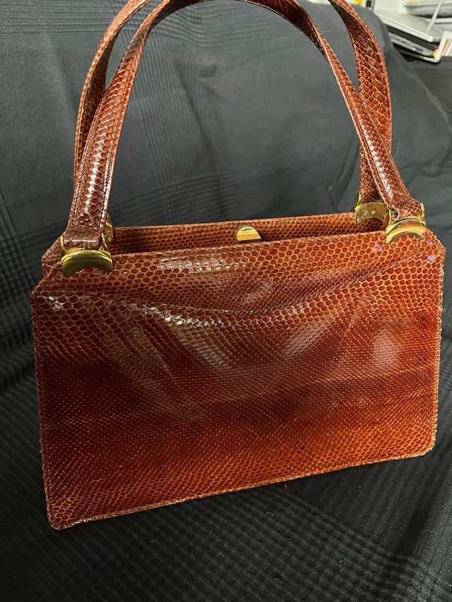 Bolso piel de serpinte.Vintage