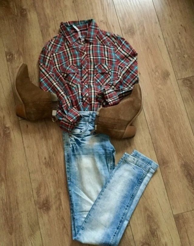 Camisa cuadros Stradivarius