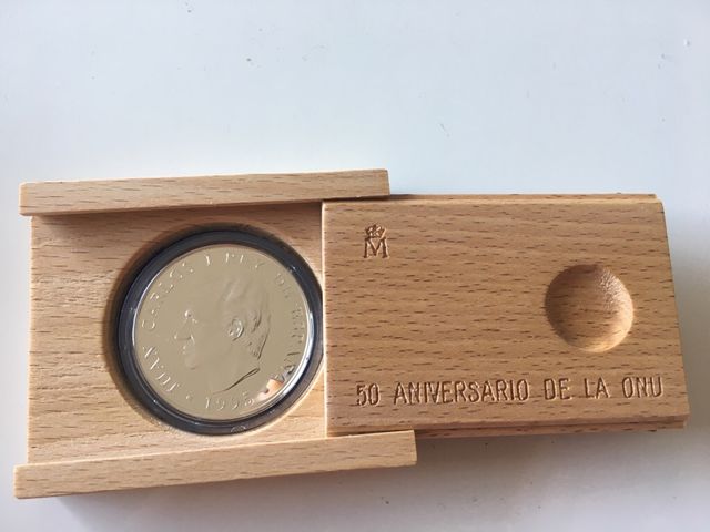 Moneda de plata 50 aniv ONU