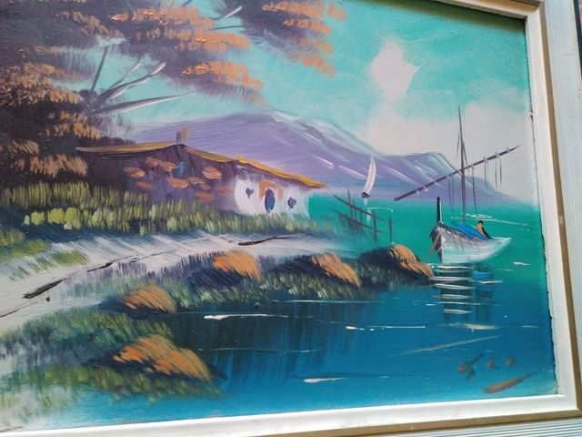 Dos cuadros pintados a mano