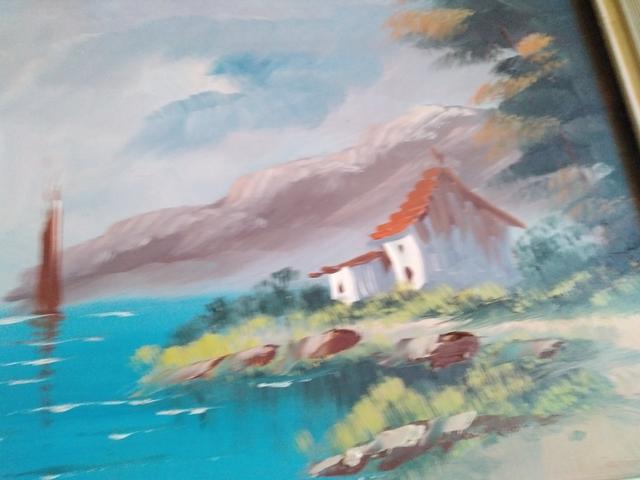 Dos cuadros pintados a mano