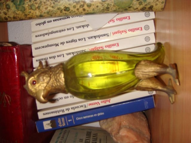 frasco loro cristal y dorado