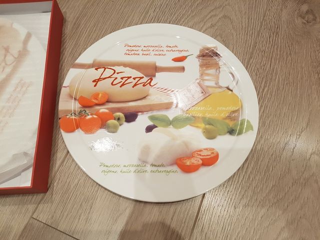 Set 2 platos para pizza de cerámica