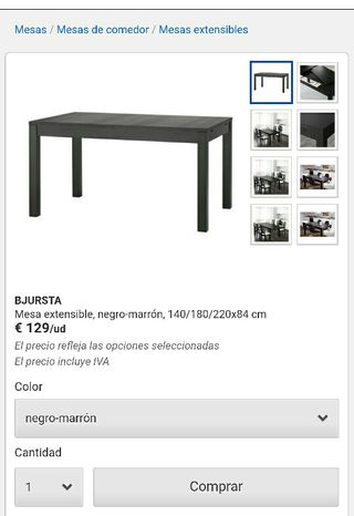 Mesa comedor Ikea de segunda mano en WALLAPOP Mesa comedor Ikea de segunda mano en WALLAPOP