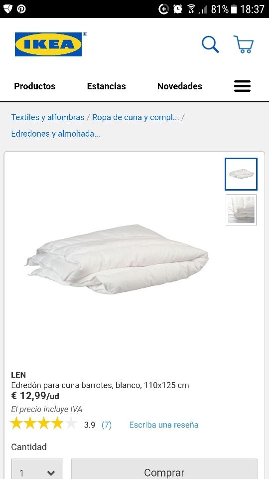 Nórdico de cuna Ikea