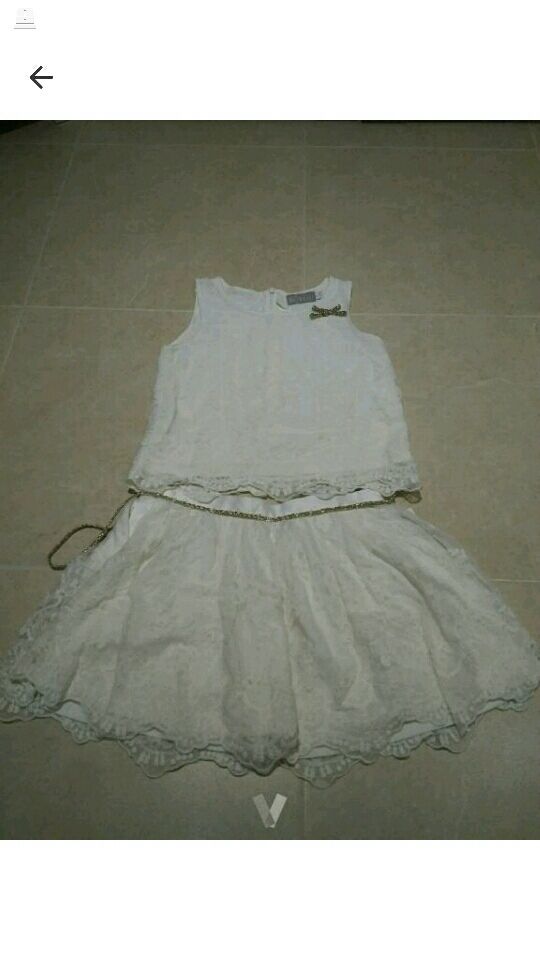 conjunto Boboli blanco niña 6 años