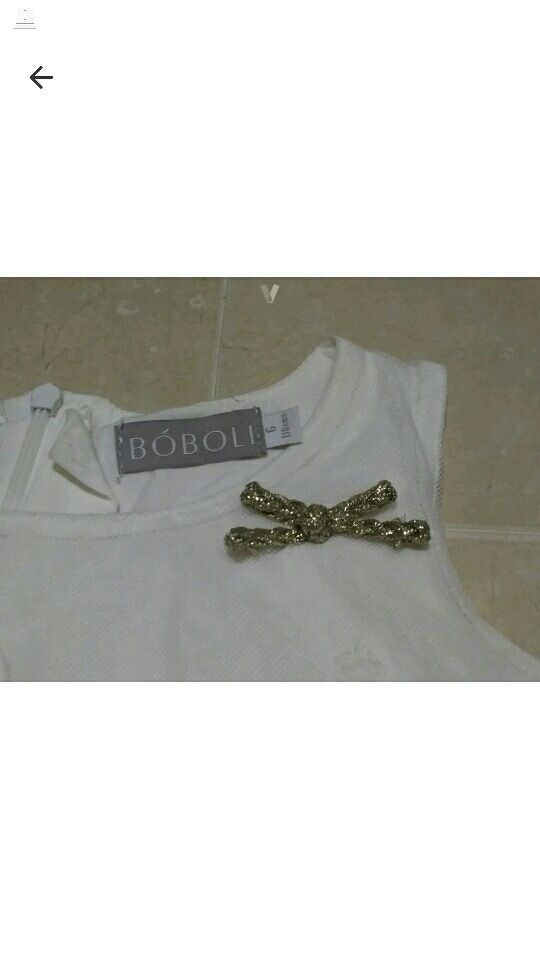 conjunto Boboli blanco niña 6 años