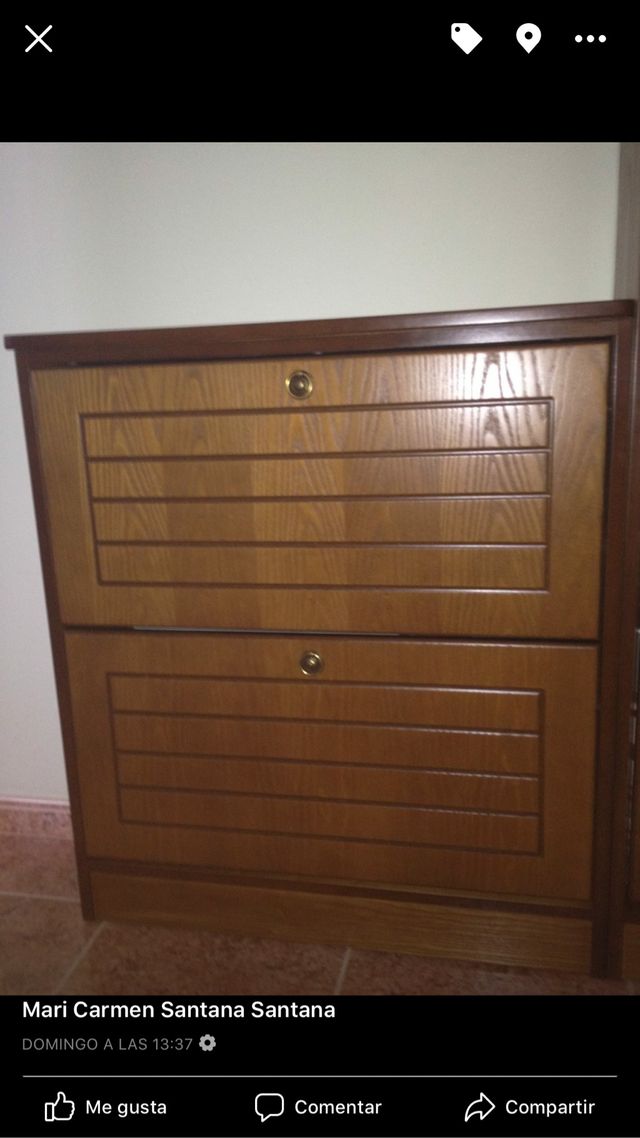 Zapatera de roble macizo de segunda mano por 100 € en El Calero en WALLAPOP