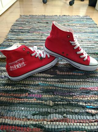 zapatillas tipo converse rojas zapatillas tipo converse rojas