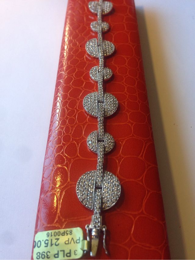 Pulsera plata y zirconitas