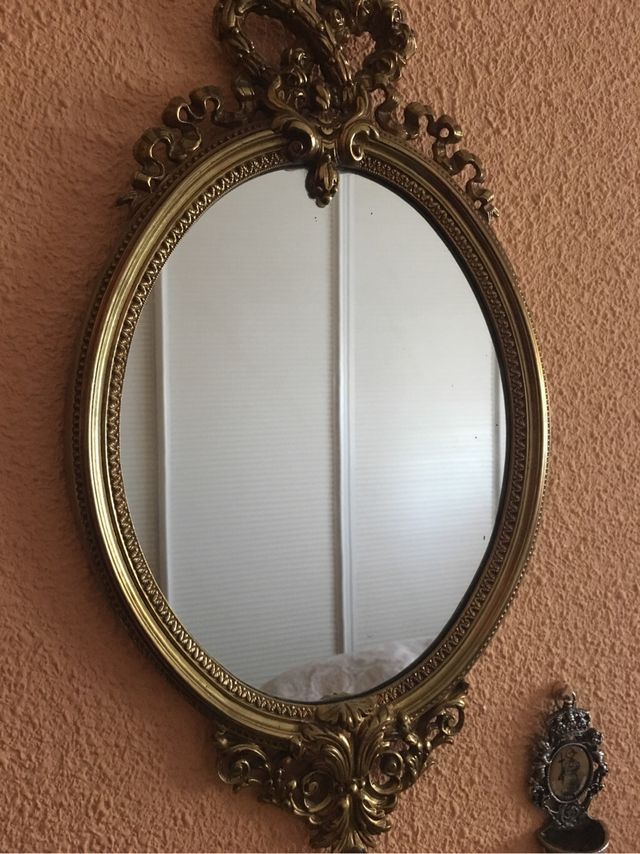 Espejo bronce antiguo de segunda mano por 40 € en Madrid en WALLAPOP