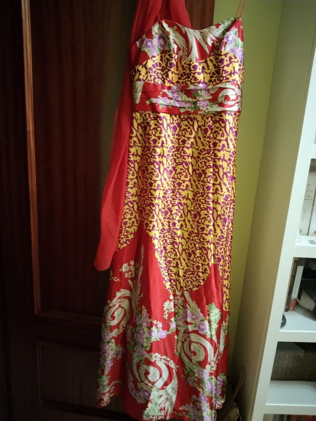 Vestido fiesta largo SEDA