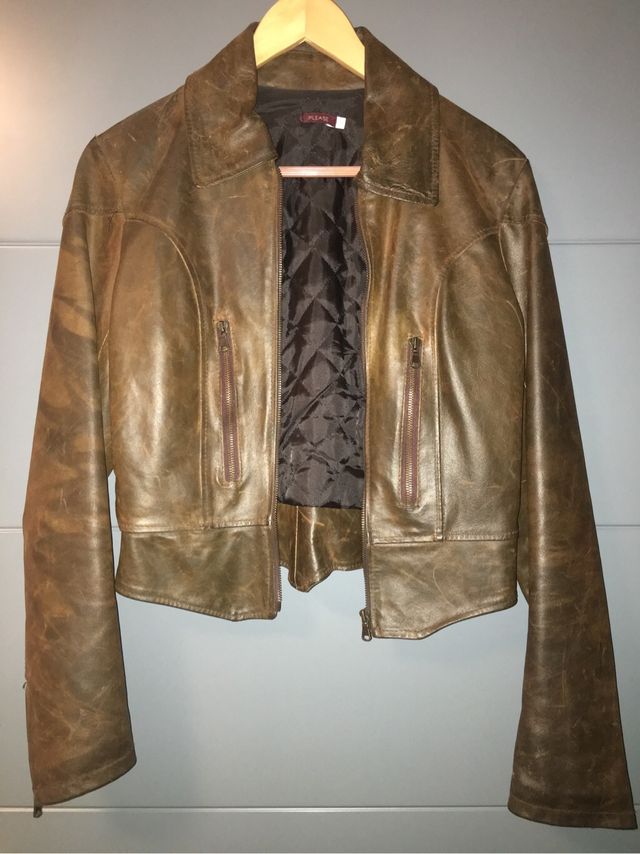Cazadora piel mujer talla S