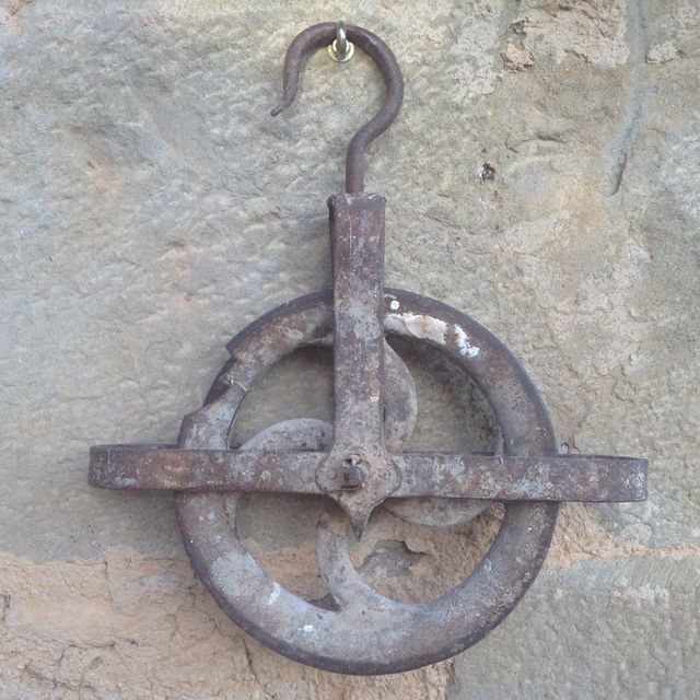 Polea Roldana Garrucha Antigua s. XIX