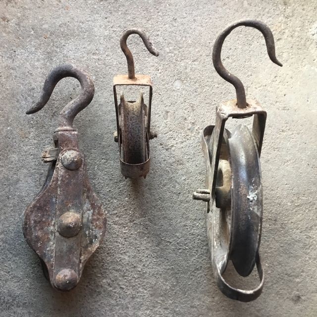 Polea Roldana Garrucha Antigua s. XIX