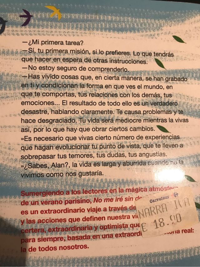 No me iré sin decirte adónde..