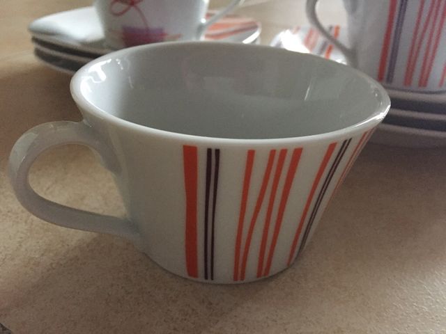 Joc de 6 tasses de cafe llet