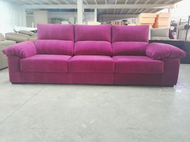 Sofá 260 cm Extraible, Reclinable, Tela para Gatos
