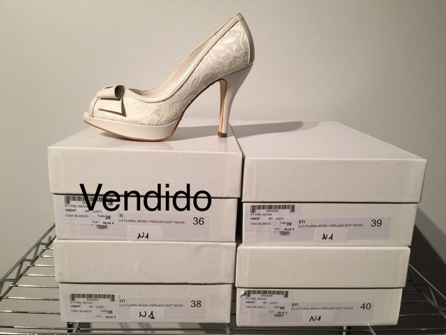 Peep toe novia blanco nuevo