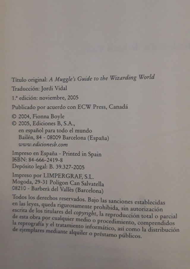 libro guia muggle del mundo magico