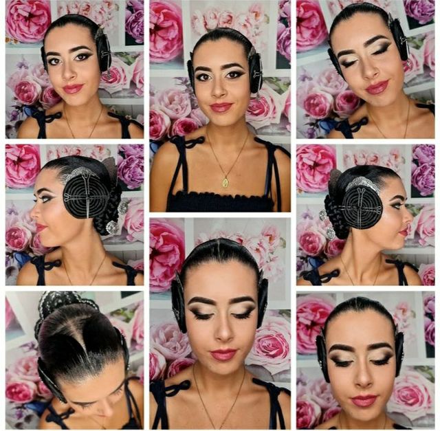 peinado de fallera y maquillaje