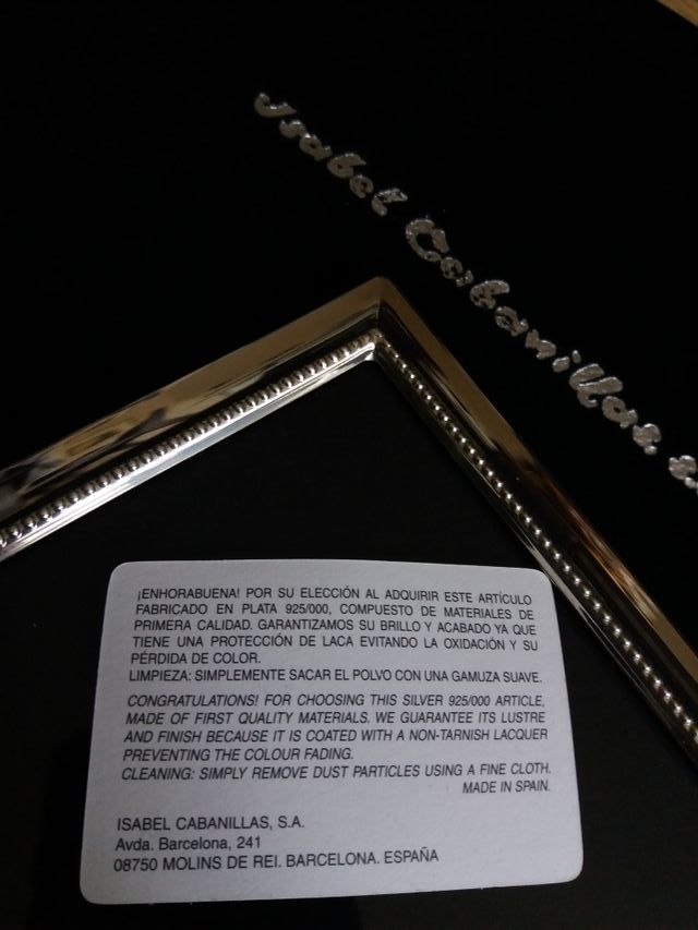 Marco en plata de ley