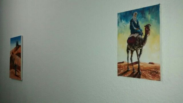 cuadro de Marruecos desierto