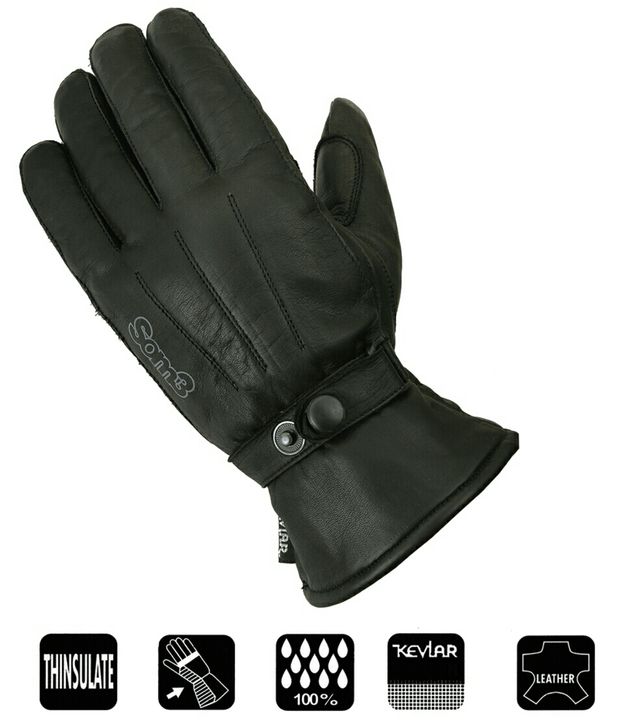 GUANTE MOTO CIUDAD IMPERMEABLE TERMICO NEGRO