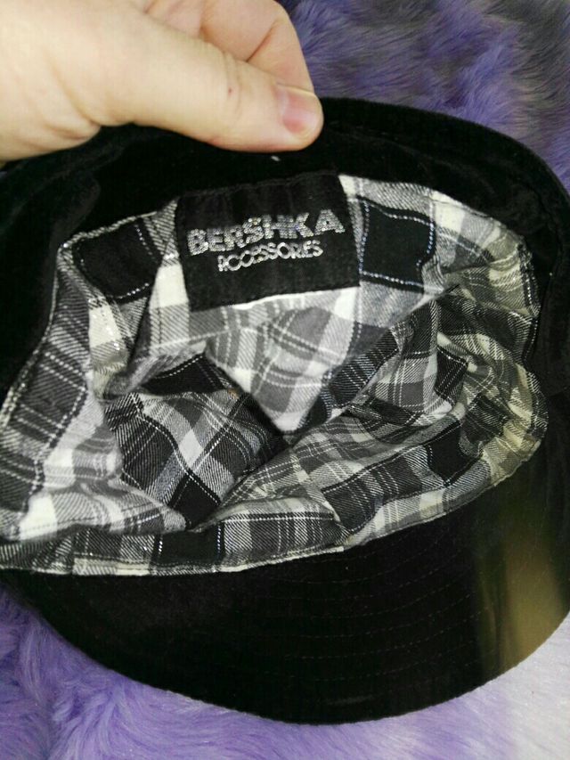 gorra  negra tercipelo berskha