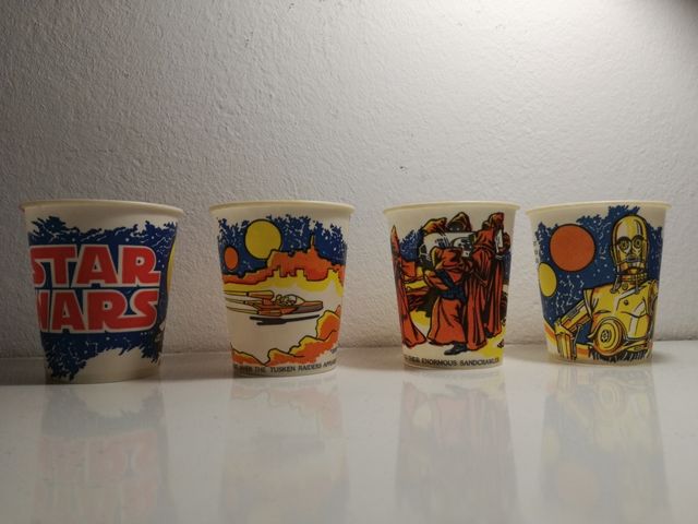 Lote 4 Vasos Star Wars USA 1980. Vintage