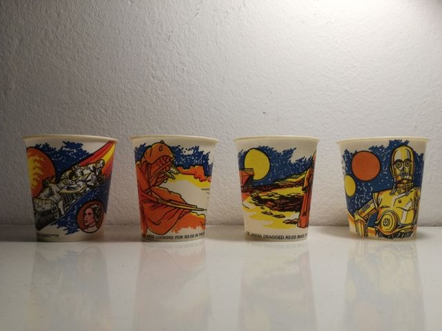 Lote 4 Vasos Star Wars USA 1980. Vintage