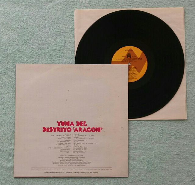 Disco vinilo tuna del distrito Aragón