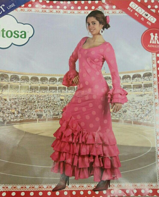 Disfraz Carnaval Sevillana / Flamenco Rosa