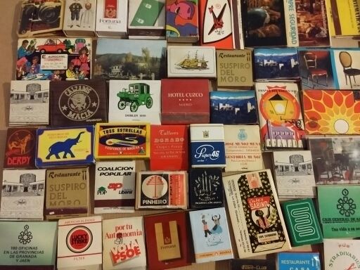 Colección 60 cajetillas cerillas años 60
