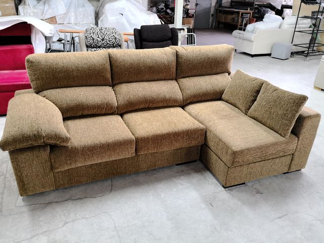 Sofá 275 cm Extraible Reclinable Arcon 2 pouf