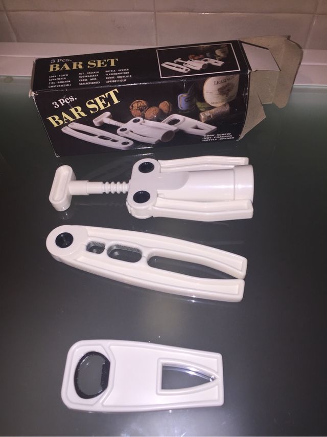 Set abrecorchos, cascanueces