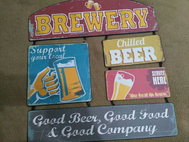 Cartel vintage de metal