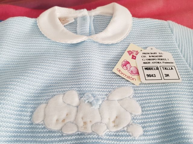 etiqueta ranita bebe en dralon muy abrigadito