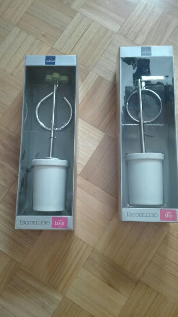 escobilleros wc nuevos a estrenar porcelana y acer