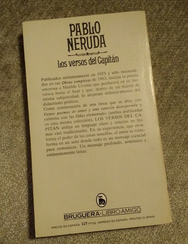 Los versos del Capitán - Pablo Neruda
